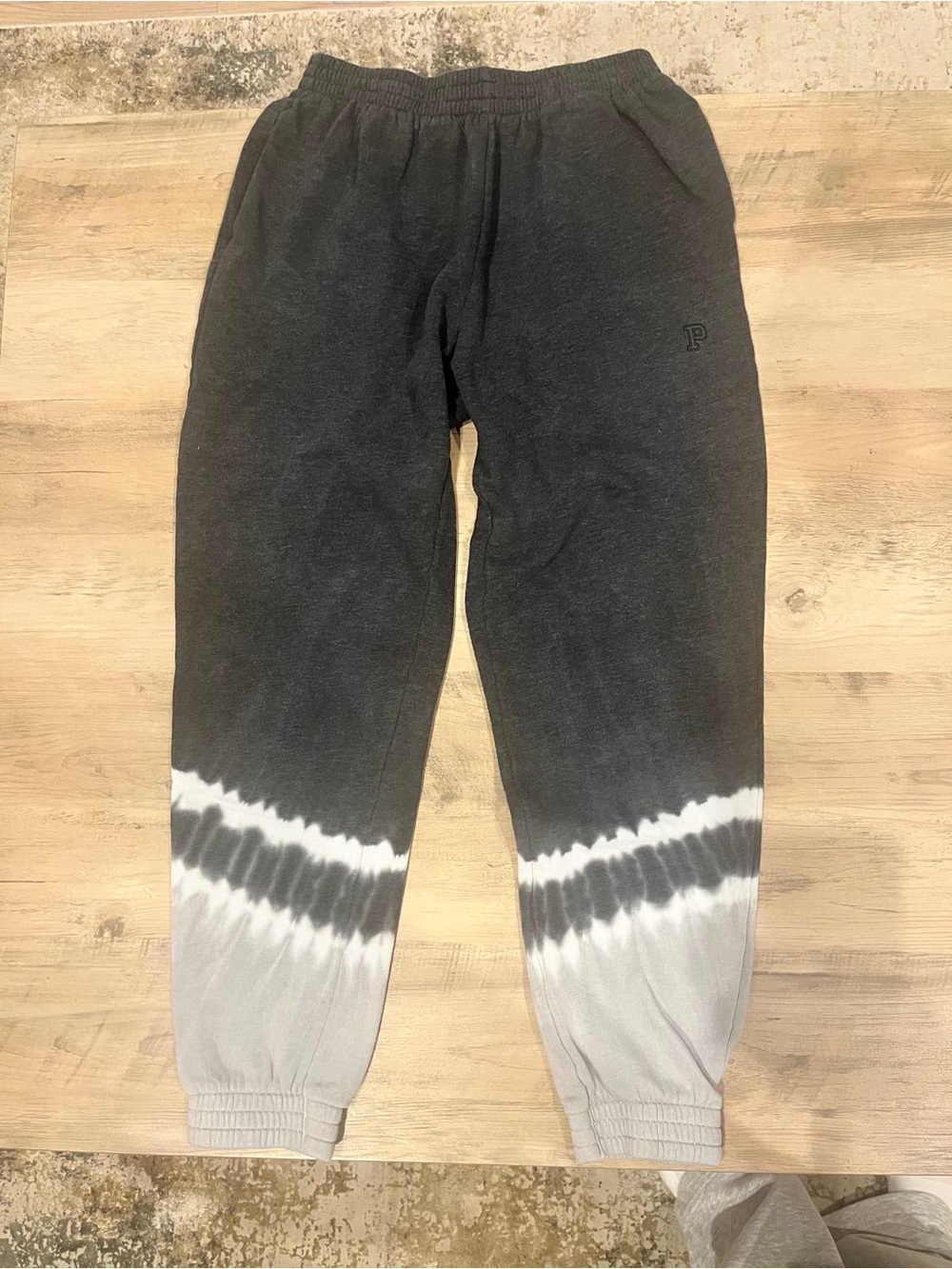 PINK Victoria's Secret Dark Gray Tie-Dye Jogger sweatpants